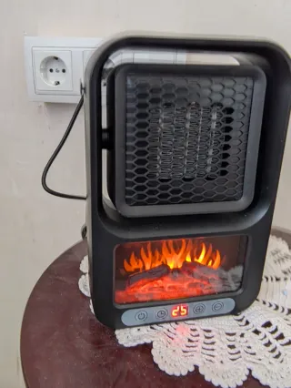 Calefactor eléctrico portátil con efecto chimenea