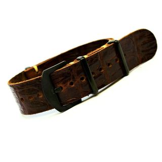 Correa de reloj de cuero hecha a mano NATO 20,22mm