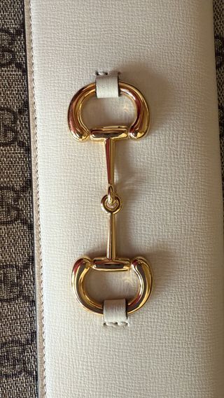 Borsa Gucci Horsebit 1955 Beige/Bianca