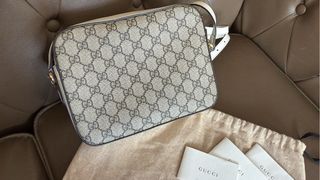 Borsa Gucci Horsebit 1955 Beige/Bianca