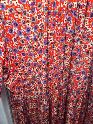 Vestido Zara Largo Estampado Talla M