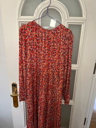 Vestido Zara Largo Estampado Talla M