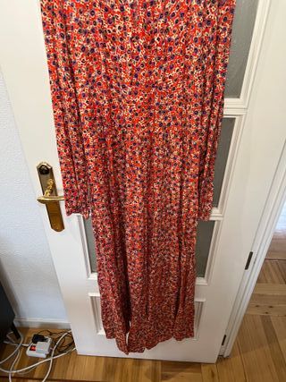 Vestido Zara Largo Estampado Talla M