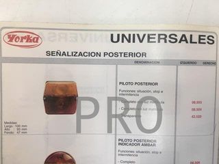 Tulipa piloto trasero carro universal nuevo