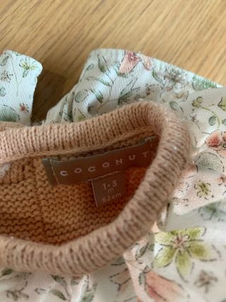 Body bebé niña floral manga larga