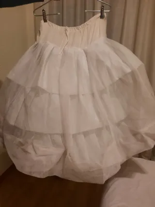 Cancán Fallera Niña Blanco