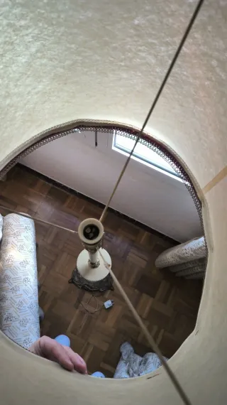 Lampada da terra vintage in metallo dorato altezza 175