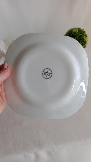 2 Platos Johnson Bros Porcelana Flores