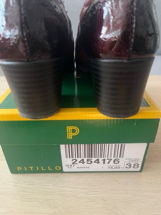 Zapatos Pitillos Burdeos Talla 38