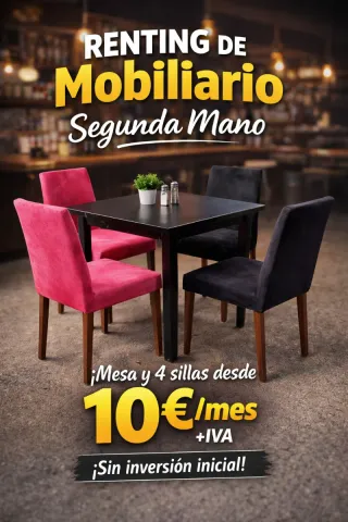 ALQUILER MENSUAL MESA Y 4 SILLAS