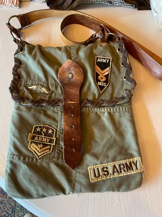 Borsa tracolla militare artigianale