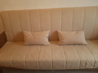 Sofá Cama Beige y Marrón