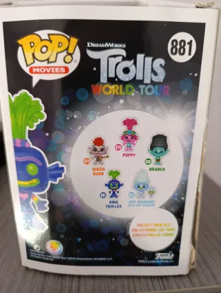 Lote 2 Figuras Funko Pop Trolls: Branch 880 y King