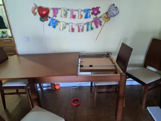 Mesa comedor madera 6 sillas