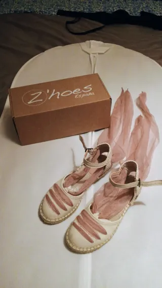 Zapatos esparto niña comunión Zhoes
