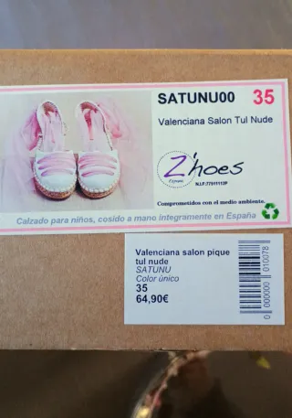 Zapatos esparto niña comunión Zhoes