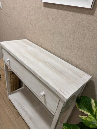 Mueble recibidor madera natural