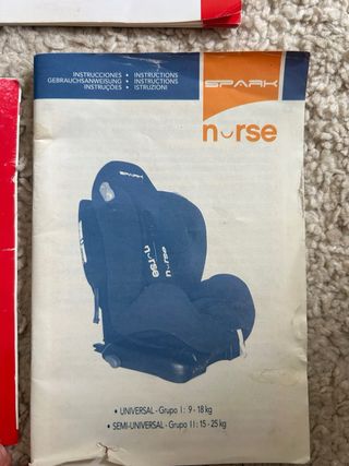 Silla coche Spark Nurse casi nueva: