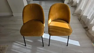 Sillas de salón terciopelo y metal