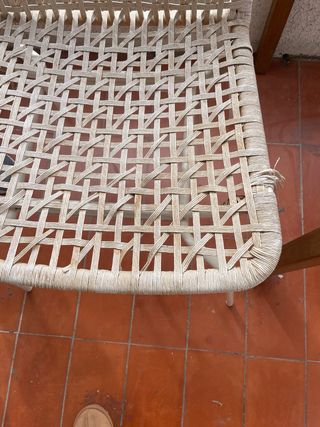 Conjunto sillas terraza/interior beige y marrón