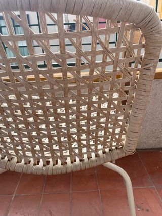 Conjunto sillas terraza/interior beige y marrón