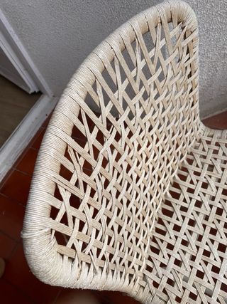 Conjunto sillas terraza/interior beige y marrón