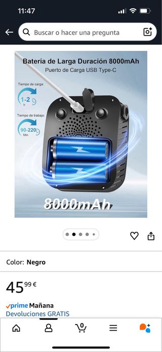 Ducha Eléctrica Portátil Camping USB