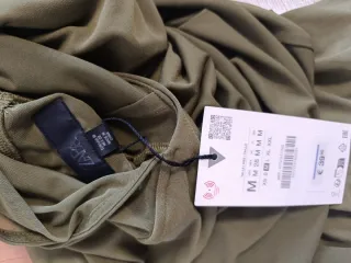 Vestido largo drapeado verde