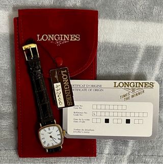 Reloj Longines “Tank” Vintage Gold NOS *Año 1985*