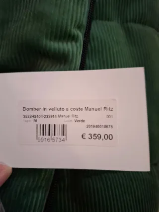 Giubbino imbottito verde Citystoreshop.it