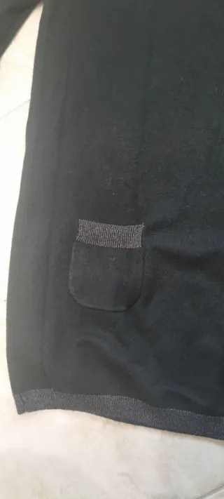 Maglione donna nero con tasche