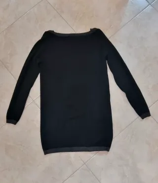Maglione donna nero con tasche