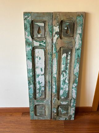 PORTICONES CONTRAVENTANAS ANTIGUOS MADERA