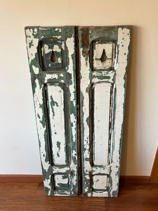 PORTICONES CONTRAVENTANAS ANTIGUOS MADERA