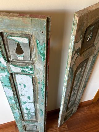 PORTICONES CONTRAVENTANAS ANTIGUOS MADERA