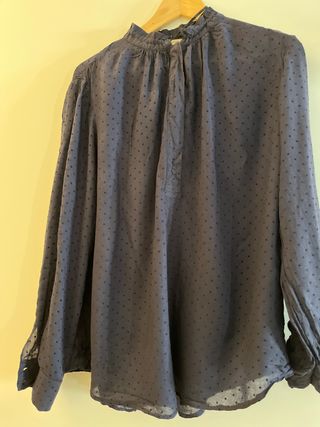 Camisa Promod azul con lunares