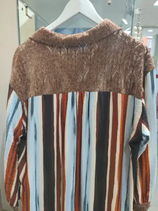 Vestido milano largo estampado rayas