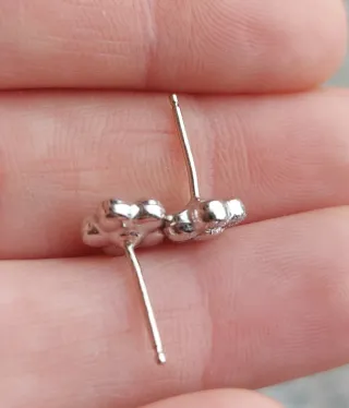 Orecchini fiore oro bianco 750