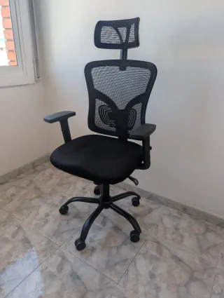 Silla de Oficina Ergonómica Negra