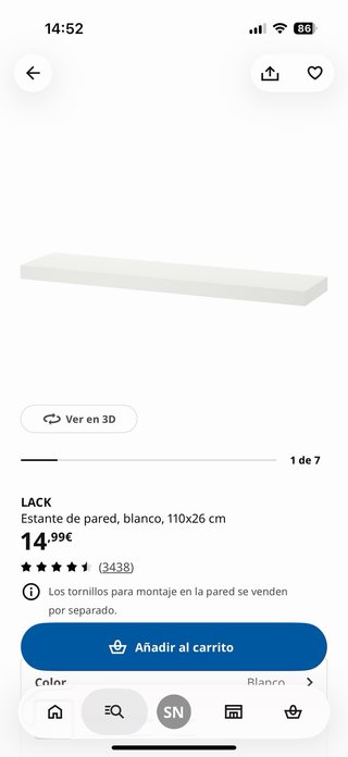Estantería Lack IKEA Blanca