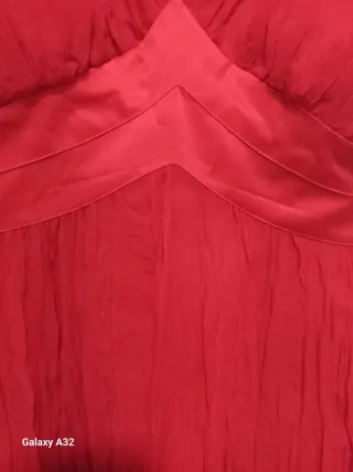 Vestido de fiesta de gasa y pedrería.Talla M.