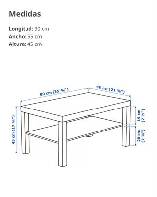Mesita de salón blanca
