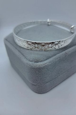 Pulsera Plata 999 Estrellas Ajustable