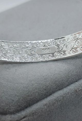 Pulsera Plata 999 Estrellas Ajustable