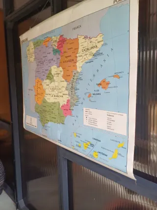 Mapa España Vintage 2 caras