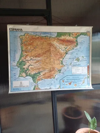 Mapa España Vintage 2 caras