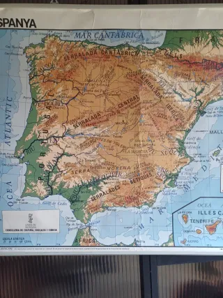 Mapa España Vintage 2 caras