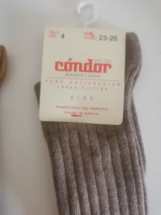Calcetines Condor Kids Talla 4 Marrón y Gris