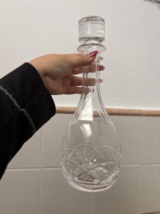 Juego de vasos de cristal tallado de Bohemia