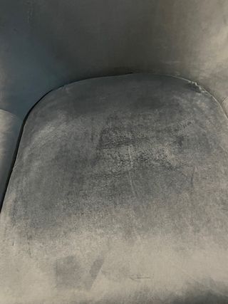 Silla de comedor de terciopelo gris